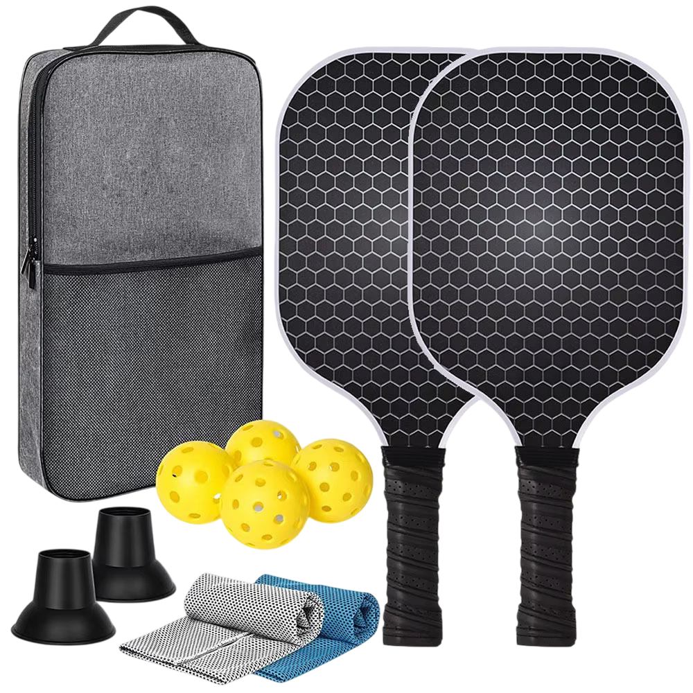 Carbon Fiber Face Pickleball Paddle — Honeycomb Core, Spin & Power