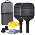 Carbon Fiber Face Pickleball Paddle — Honeycomb Core, Spin & Power