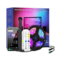 Intelligente RGBIC-TV-Hintergrundbeleuchtung für 55-75-Zoll-Fernseher, Kamera und Bluetooth-App