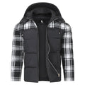 Men's Lightweight Checkered Puffer — Water-Resistant Polyester