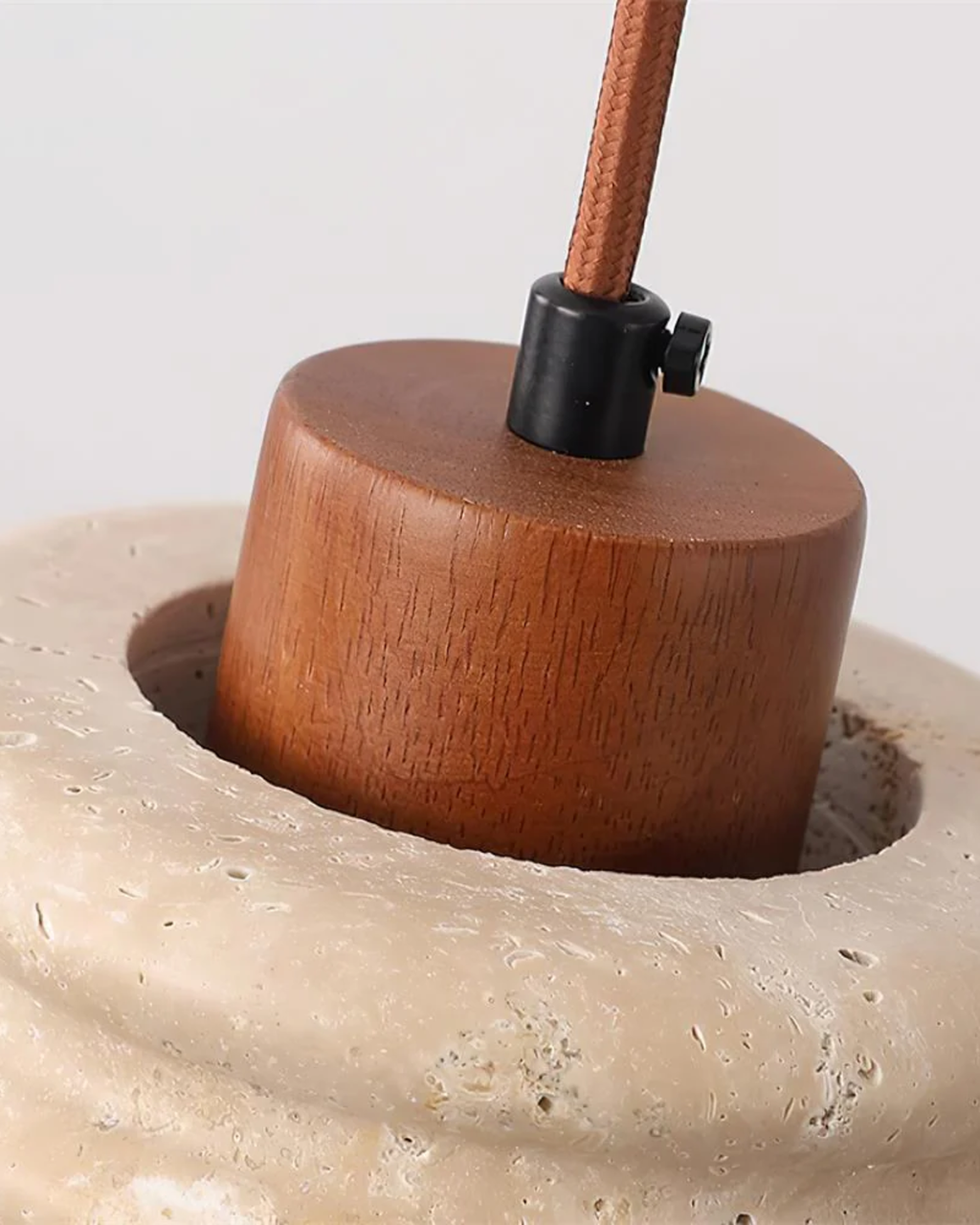 Tavelle | Pendant Light With Wavy Ceramic Shade for Japandi Bedside Glow