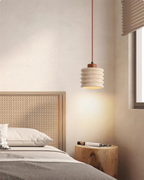 Tavelle | Pendant Light With Wavy Ceramic Shade for Japandi Bedside Glow