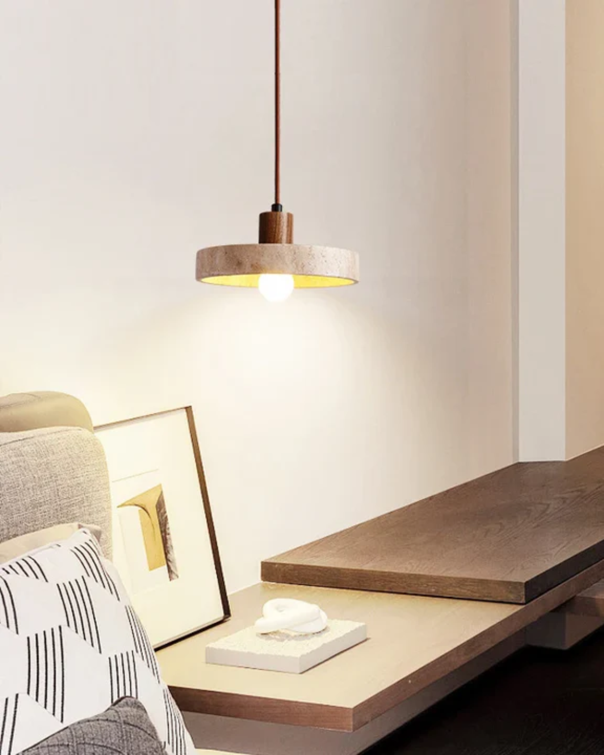 Travertine-Style Pendant Ceiling Light for Modern Kitchens
