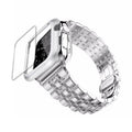 Ensemble bracelet en métal et coque de protection pour Apple Watch 38-44 mm
