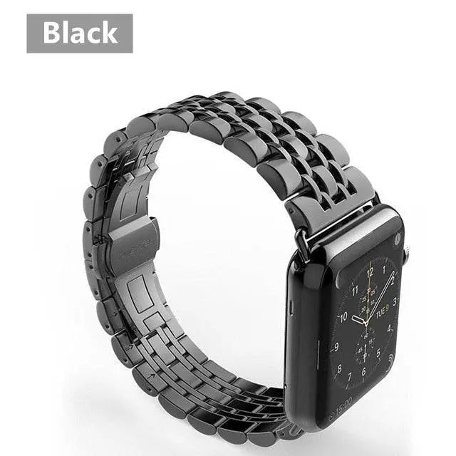 Ensemble bracelet en métal et coque de protection pour Apple Watch 38-44 mm