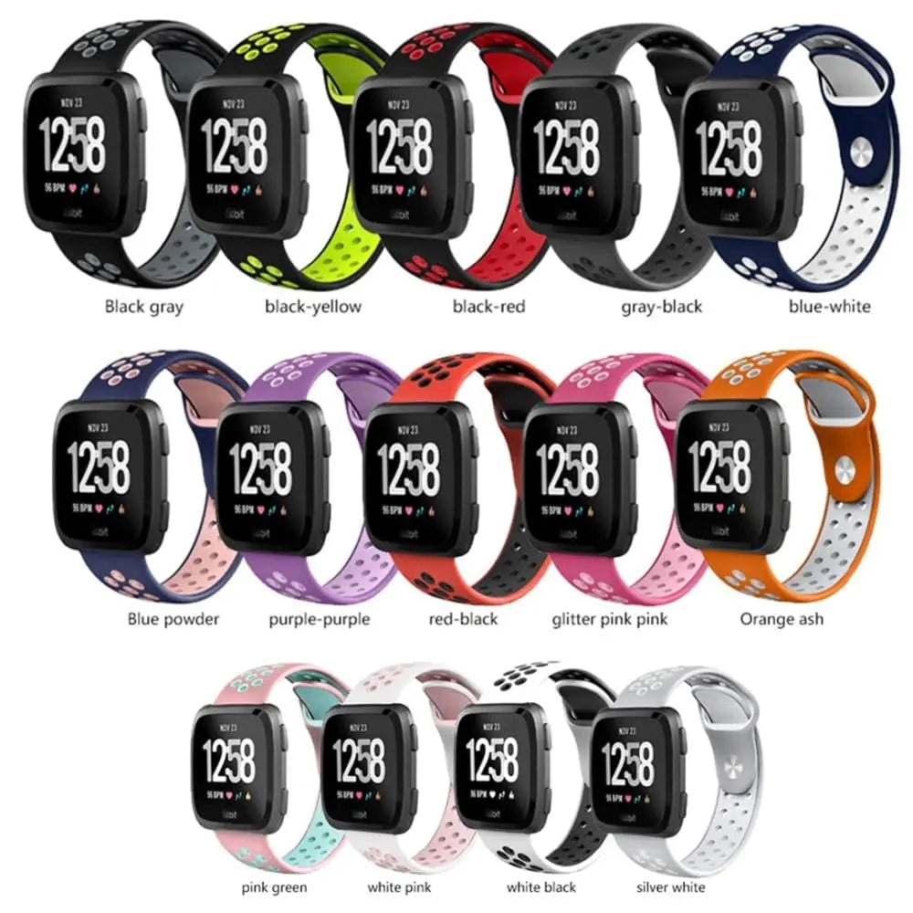 Fitbit Versa 2 Silicone Wristband — Adjustable, Moisture-Resistant