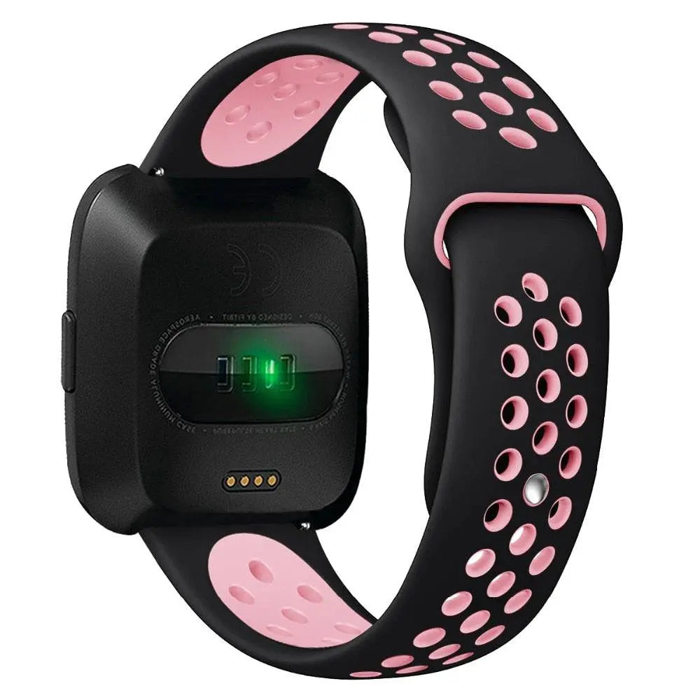 Fitbit Versa 2 Silicone Wristband — Adjustable, Moisture-Resistant