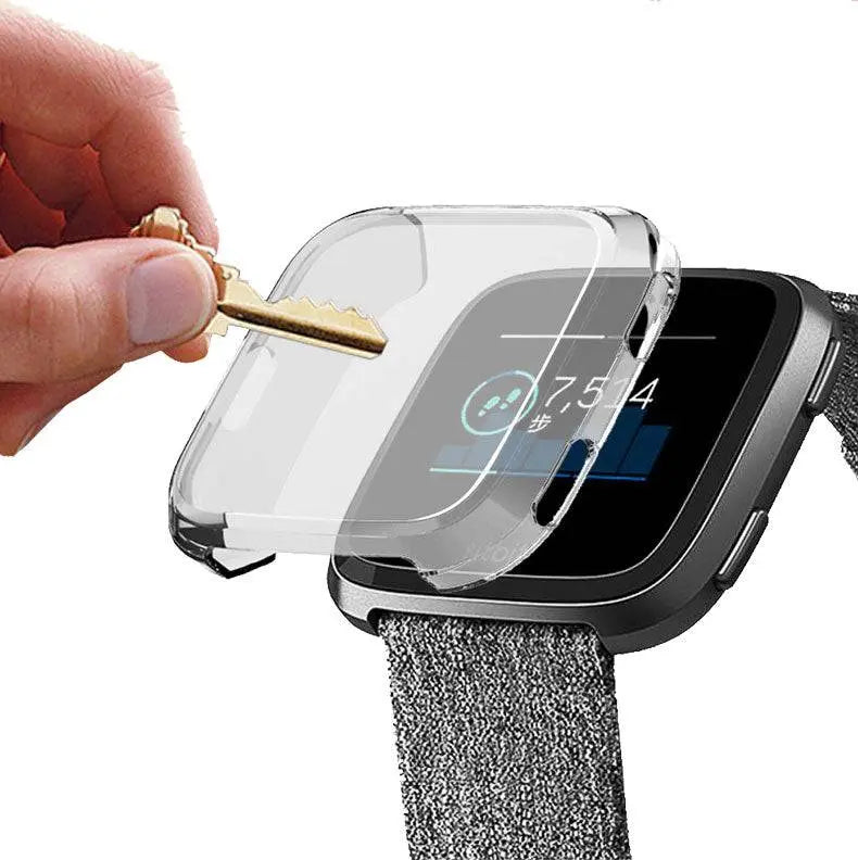 Fitbit Versa 2 Clear TPU Snap Case — Full-Body Screen Shield