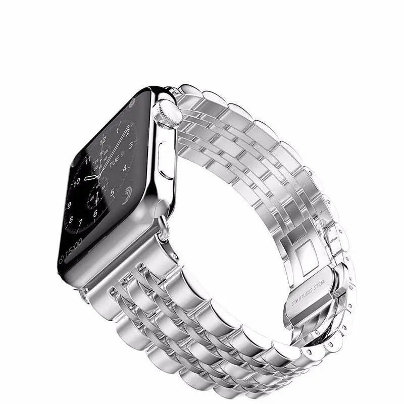 Ensemble bracelet en métal et coque de protection pour Apple Watch 38-44 mm