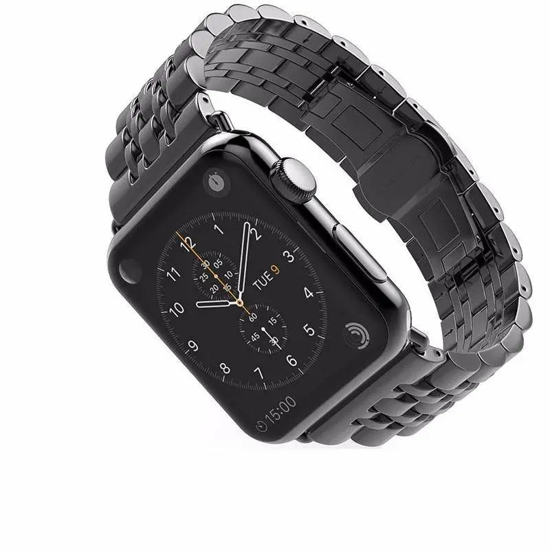 Ensemble bracelet en métal et coque de protection pour Apple Watch 38-44 mm