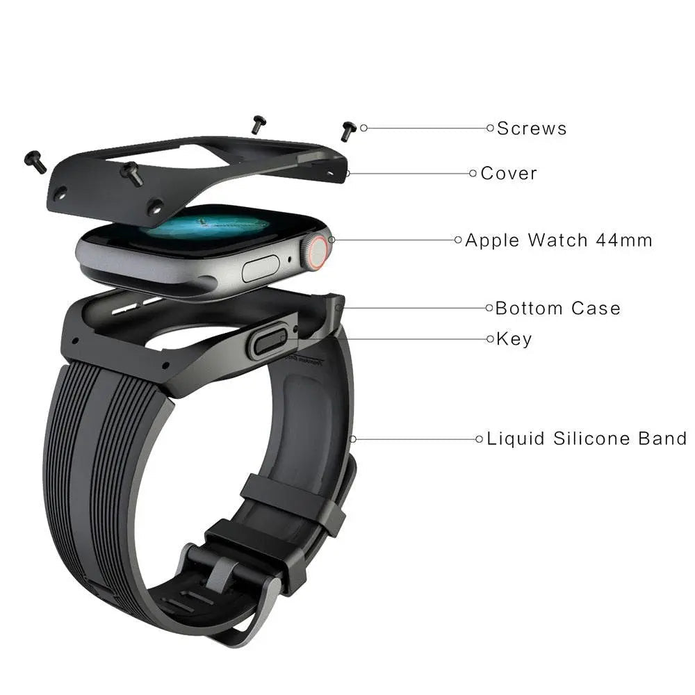 44mm Apple Watch Series 4/5 デュアルレイヤーケース＆スポーツバンドセット