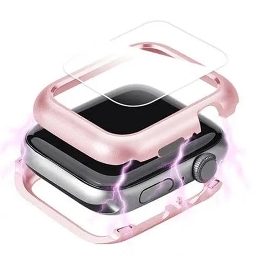 Stålhölje till Apple Watch Series 6/5/4, härdat glas, 40/44mm