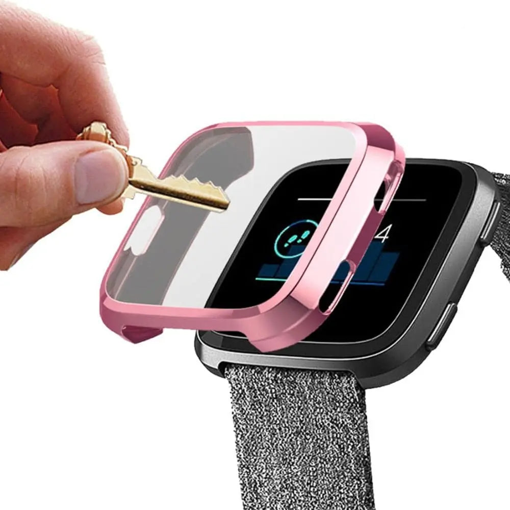 Fitbit Versa 2 Clear TPU Snap Case — Full-Body Screen Shield