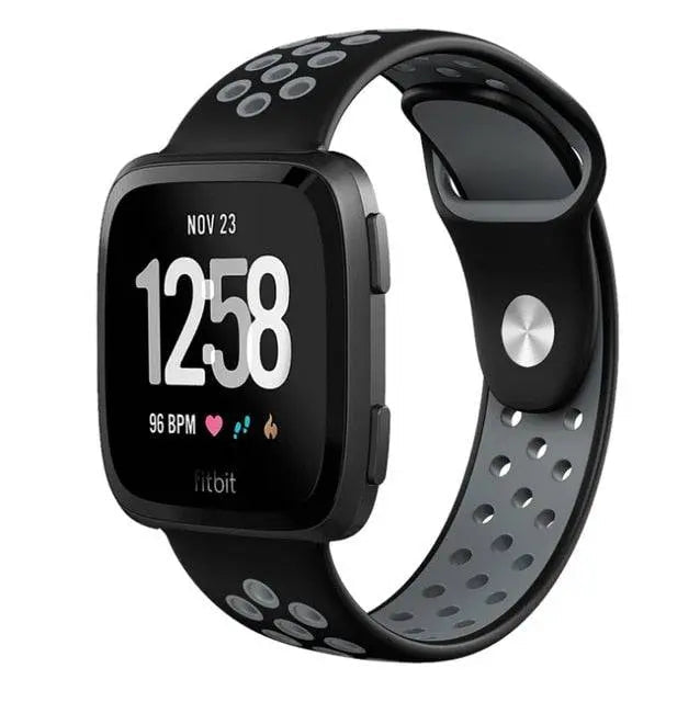 Fitbit Versa 2 Silicone Wristband — Adjustable, Moisture-Resistant