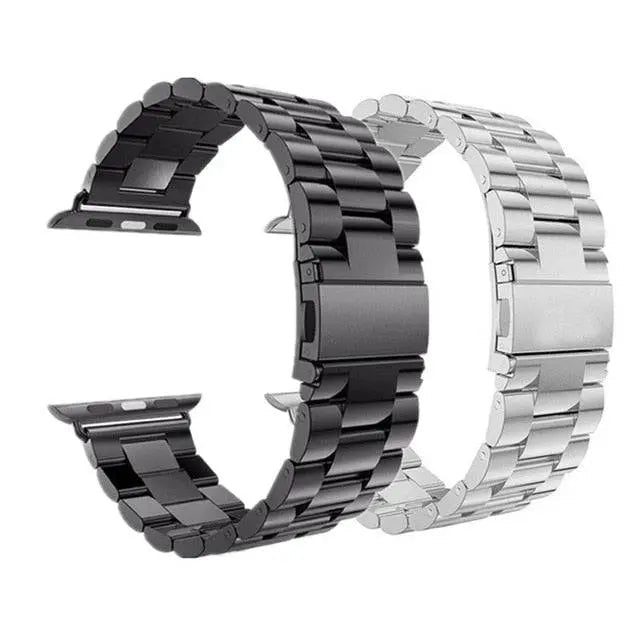 Duas braceletes metálicas para relógio — conjunto de malha e elos para 42/44/46/49mm