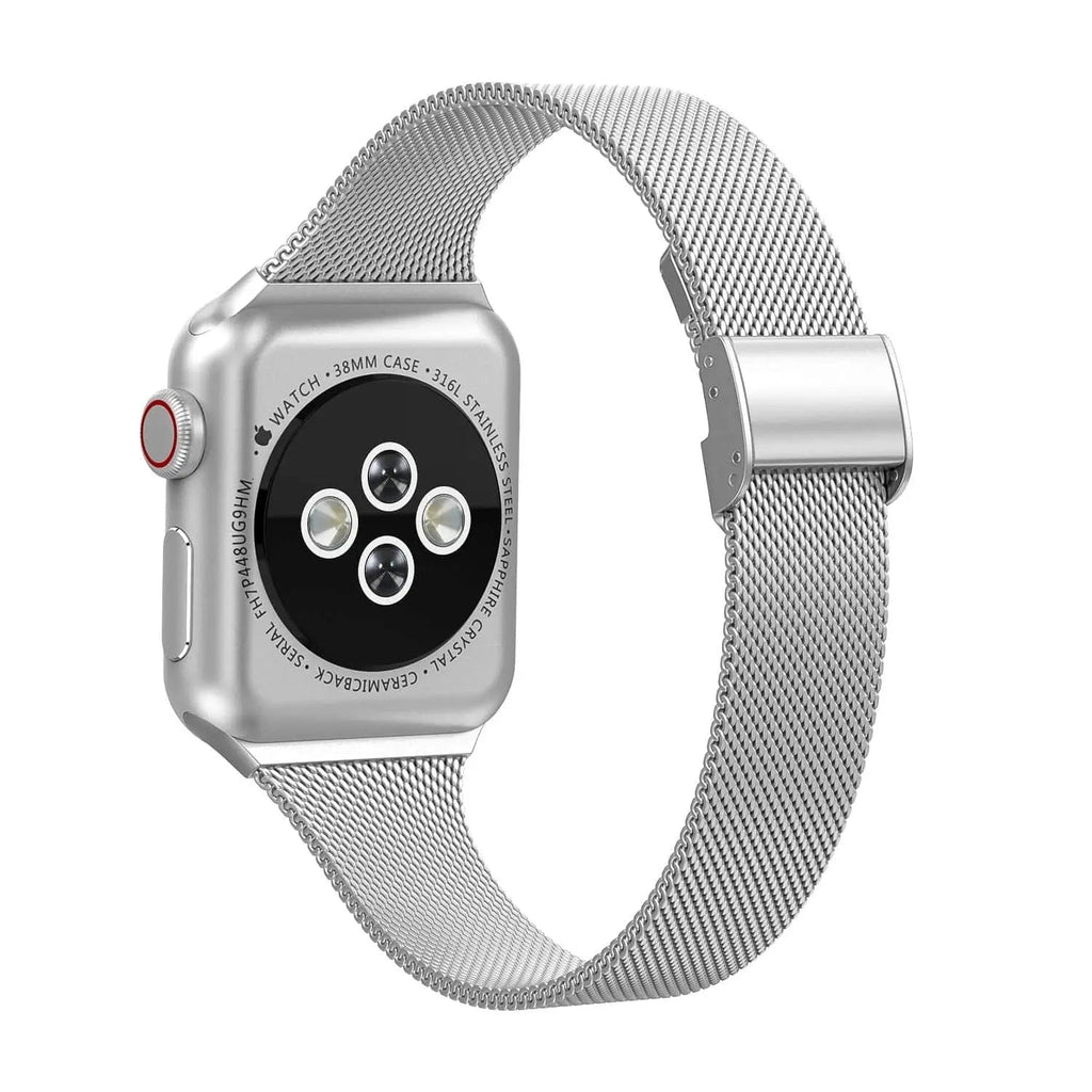 Apple Watch Stainless Steel Link Band — Magnetic Clasp, Sizes