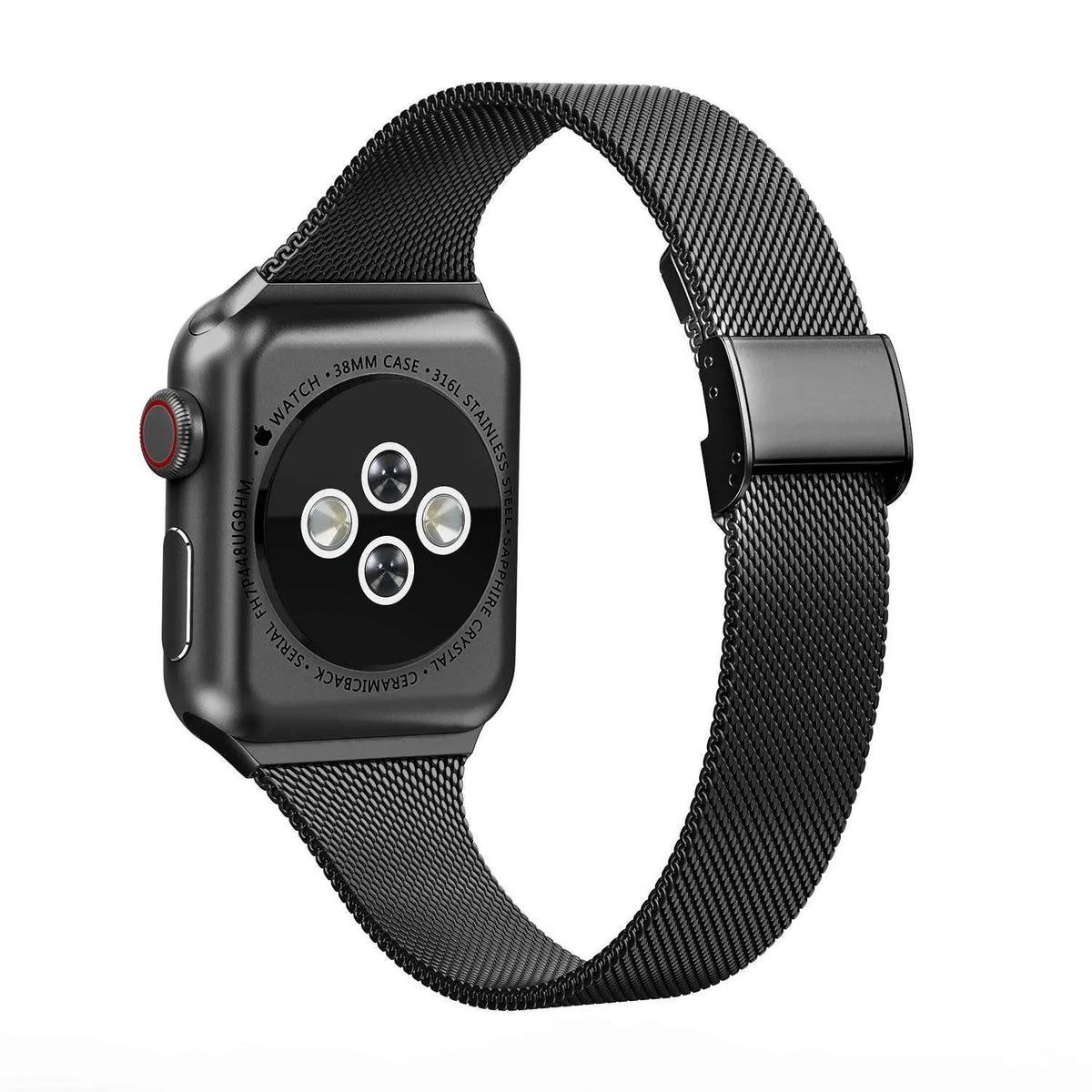 Apple Watch Stainless Steel Link Band — Magnetic Clasp, Sizes