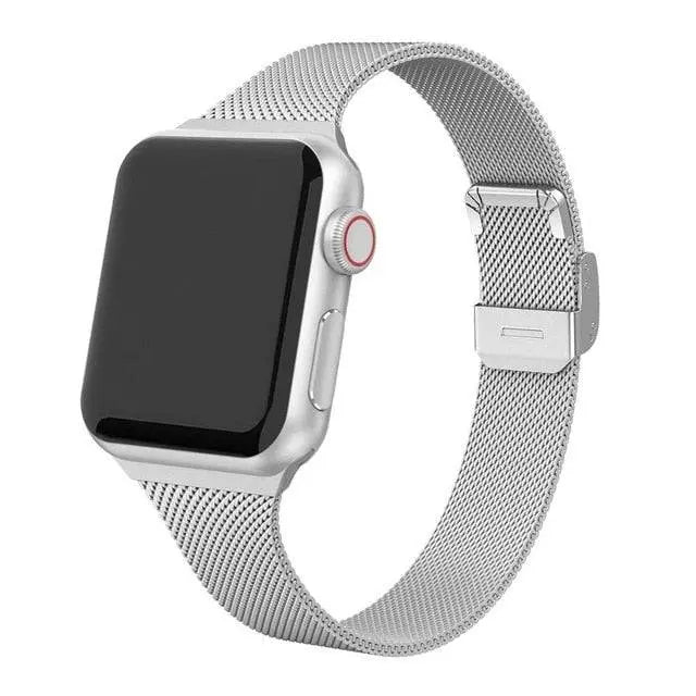 Apple Watch Stainless Steel Link Band — Magnetic Clasp, Sizes