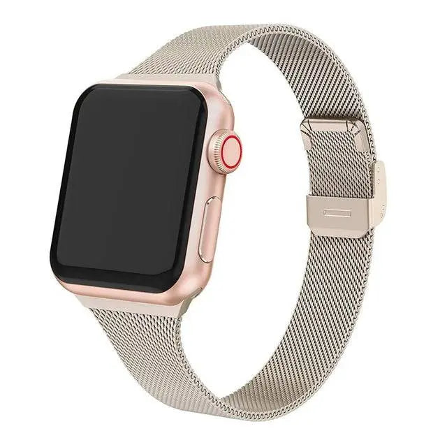 Apple Watch Stainless Steel Link Band — Magnetic Clasp, Sizes