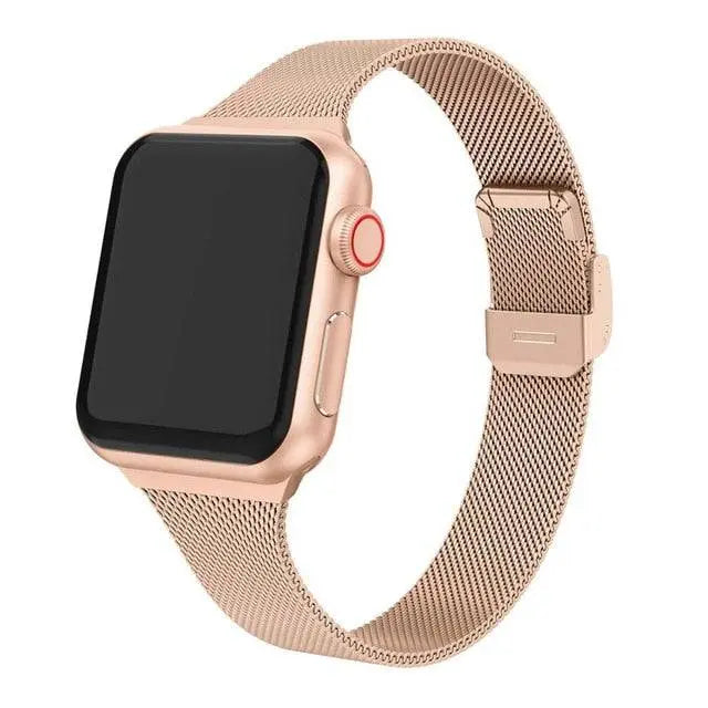 Apple Watch Stainless Steel Link Band — Magnetic Clasp, Sizes