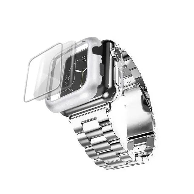 Apple Watch Metal Band & Protective Case Set — All Series Compatible