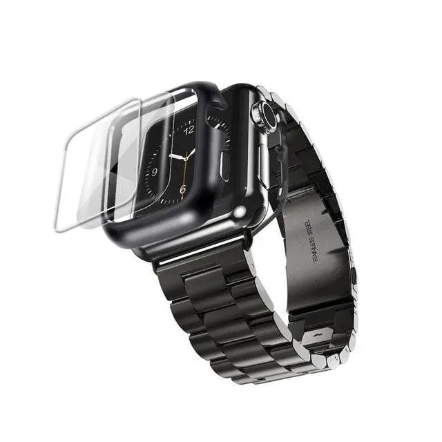 Apple Watch Metal Band & Protective Case Set — All Series Compatible