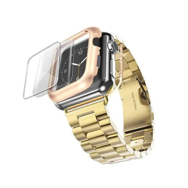 Apple Watch Metal Band & Protective Case Set — All Series Compatible