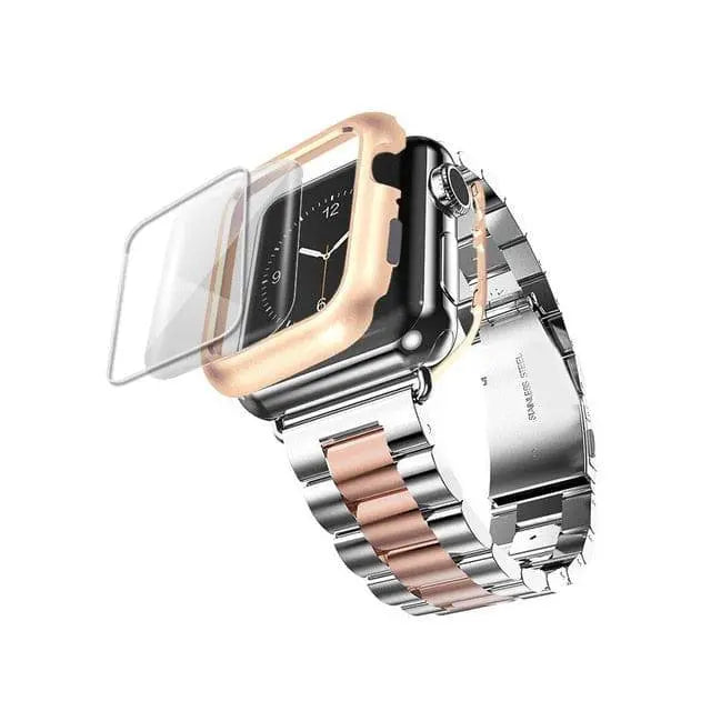 Apple Watch Metal Band & Protective Case Set — All Series Compatible