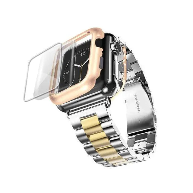 Apple Watch Metal Band & Protective Case Set — All Series Compatible