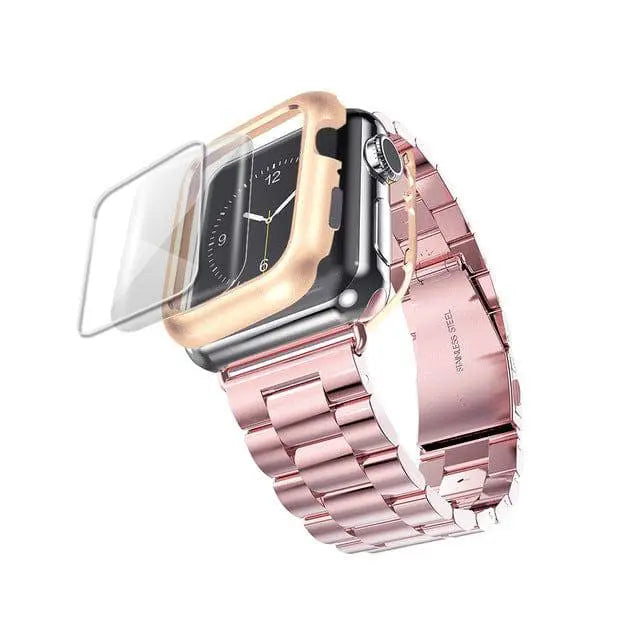 Apple Watch Metal Band & Protective Case Set — All Series Compatible