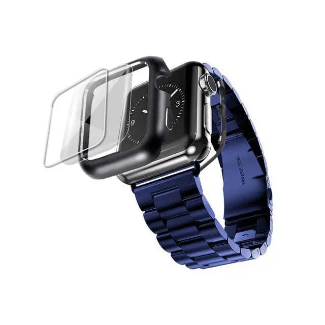 Apple Watch Metal Band & Protective Case Set — All Series Compatible