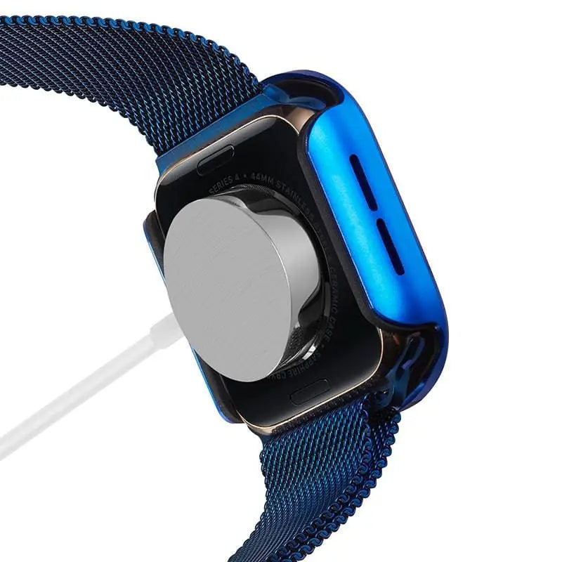 حافظة ألومنيوم تغطي ساعة Apple Watch Series 4 و5 بالكامل، بمقاس 40mm أو 44mm