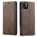 Plånboksfodral med läderfinish för iPhone 11/11 Pro/Pro Max, kortplatser