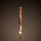 Retro Style Nature Oak Wooden Pendant Lamp