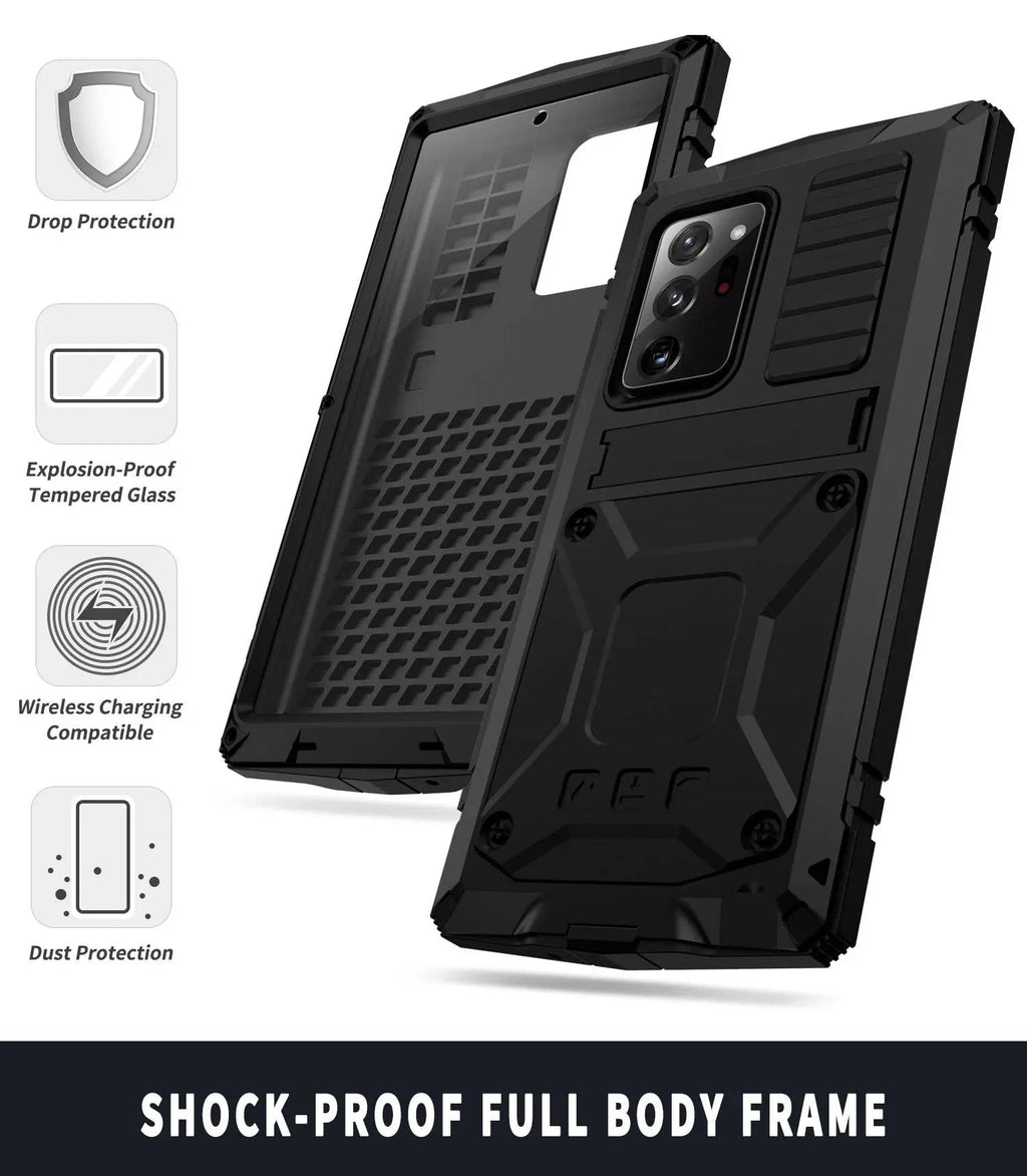 Note 20 & Note 20 Ultra Aluminum Case — Tempered Glass, Kickstand