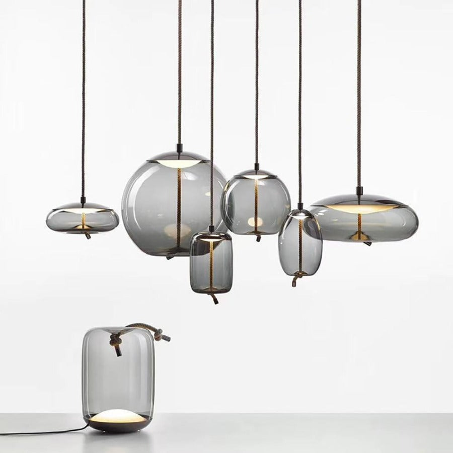 Nordic Rope & Glass Pendant Lights