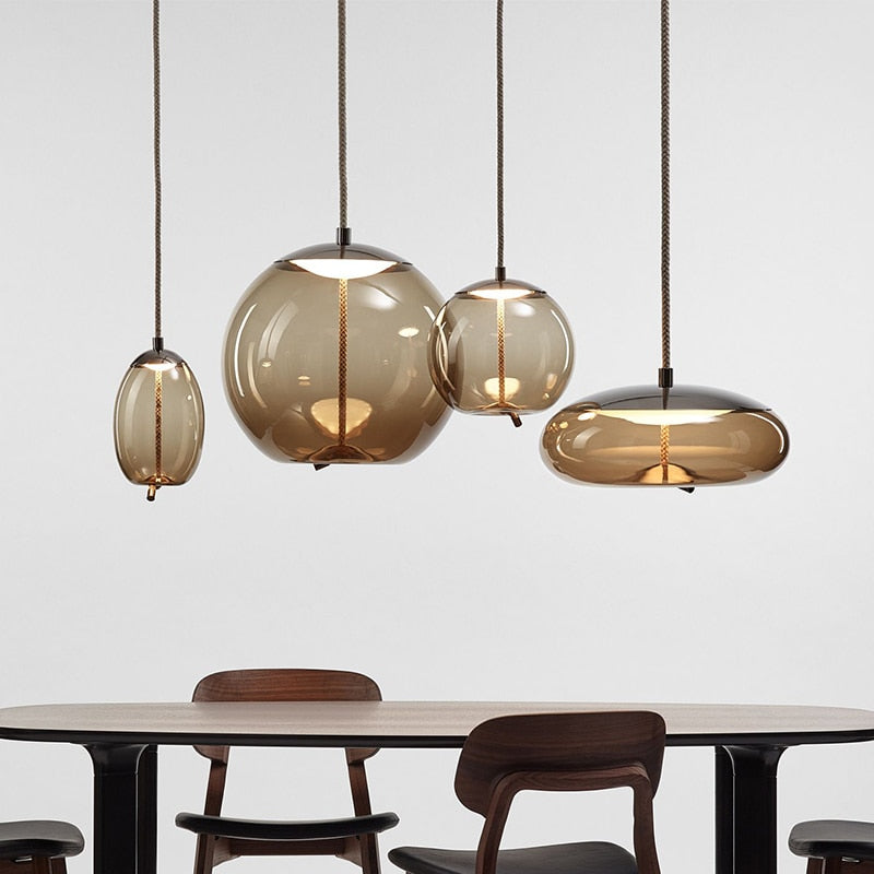 Nordic Rope & Glass Pendant Lights
