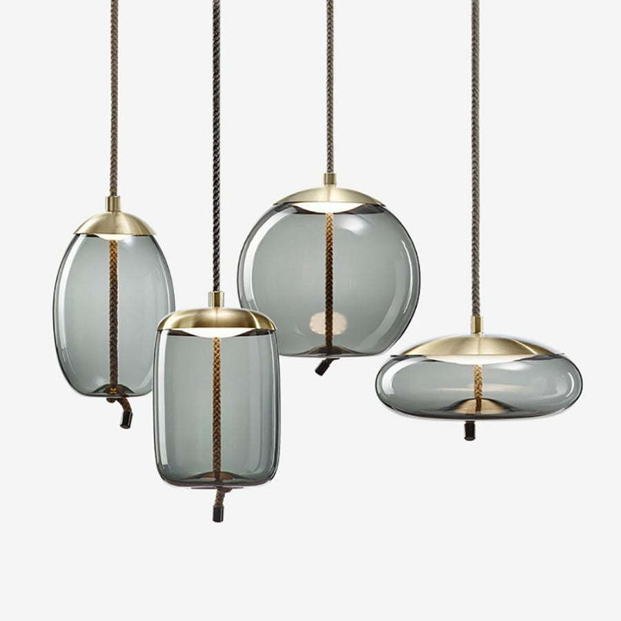 Nordic Rope & Glass Pendant Lights