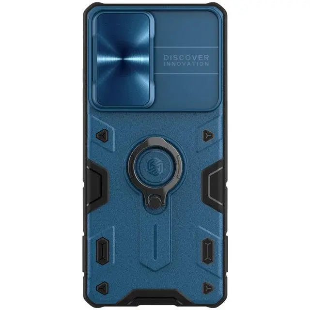 Aluminiumcover til Samsung Galaxy S21/S21 Plus/S21 Ultra - ringstativ