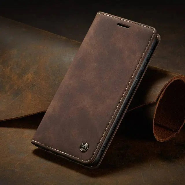 حافظة جلد طبيعي لهواتف Samsung Galaxy S21 Series 5G - ملاءمة نحيفة