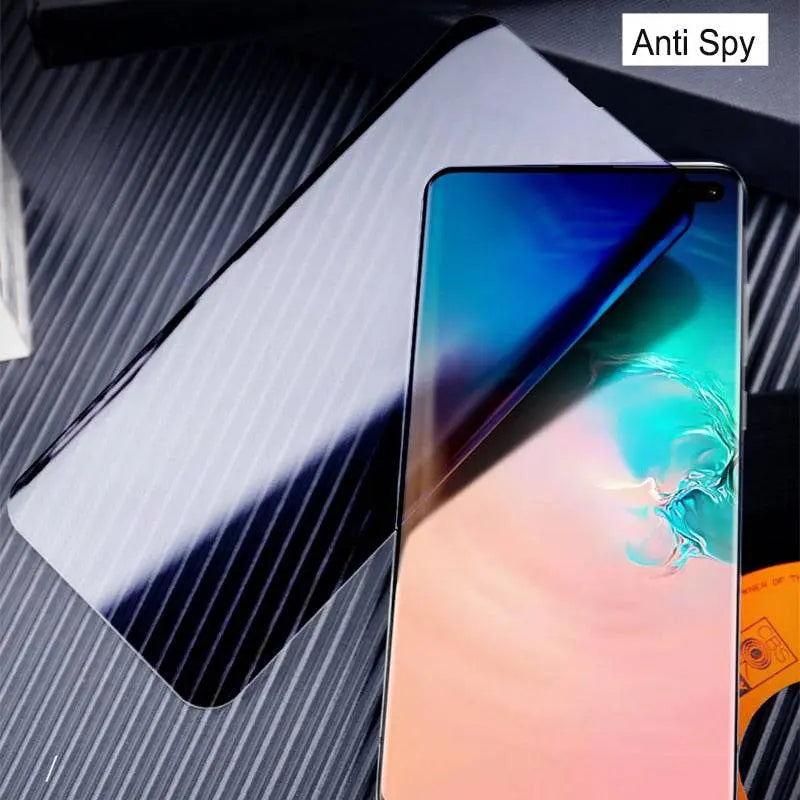 Hærdet anti-spion-glas til Samsung S21/S20/S10/S9/S8/Note20/10/9/8