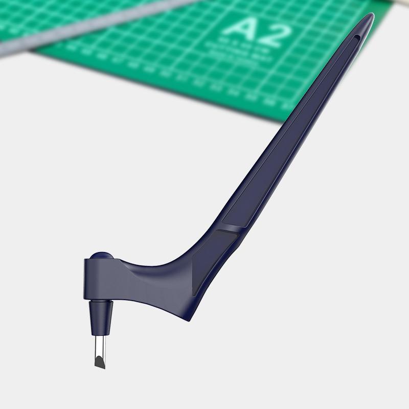 Precizní řezací pero s otočným čepelovým mechanismem v rozsahu 360° pro detailní vyřezávání papíru, šablony, scrapbook a tvorbu modelů | Nástroj na detailní vyřezávání | Thomler