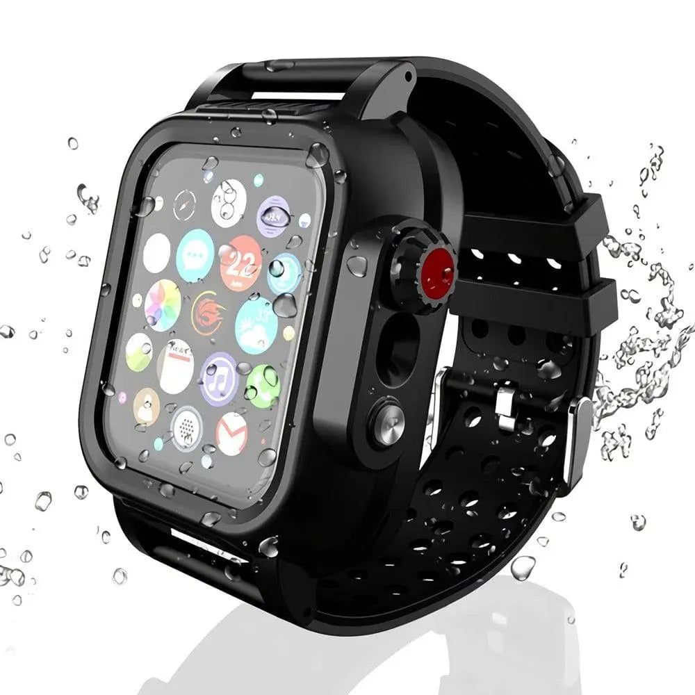 Silikonerem og etui til Apple Watch 42/44 mm Series 6/5/4/SE