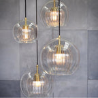 Double Glass LED Pendant Light, Transparent