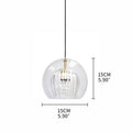 Double Glass LED Pendant Light, Transparent