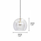 Double Glass LED Pendant Light, Transparent