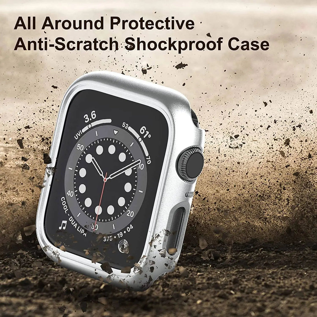 Polycarbonaat hoesje voor Apple Watch Series 7, 41mm/45mm + schermbescherming