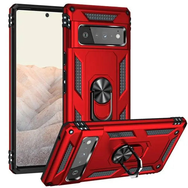 Google Pixel 6/6 Pro Shockproof Case — Rotating Ring Kickstand