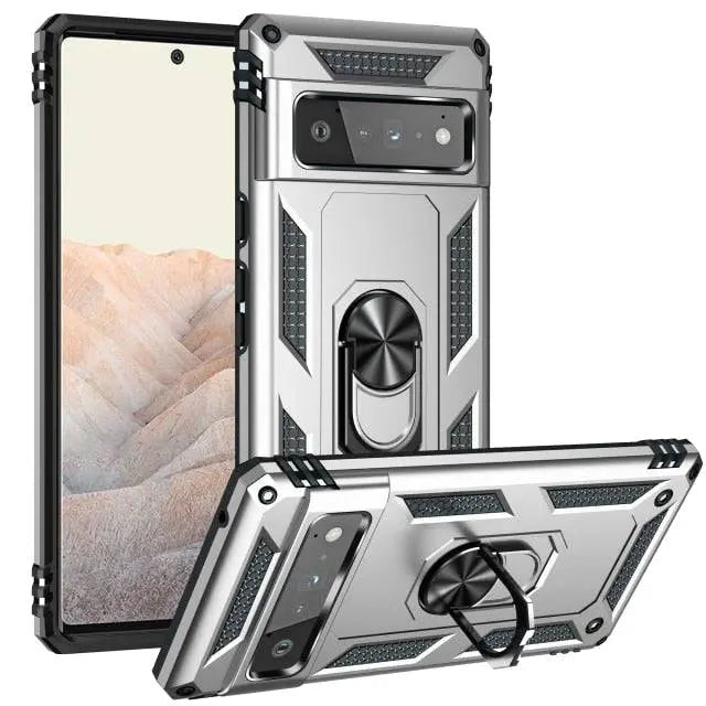 Google Pixel 6/6 Pro Shockproof Case — Rotating Ring Kickstand