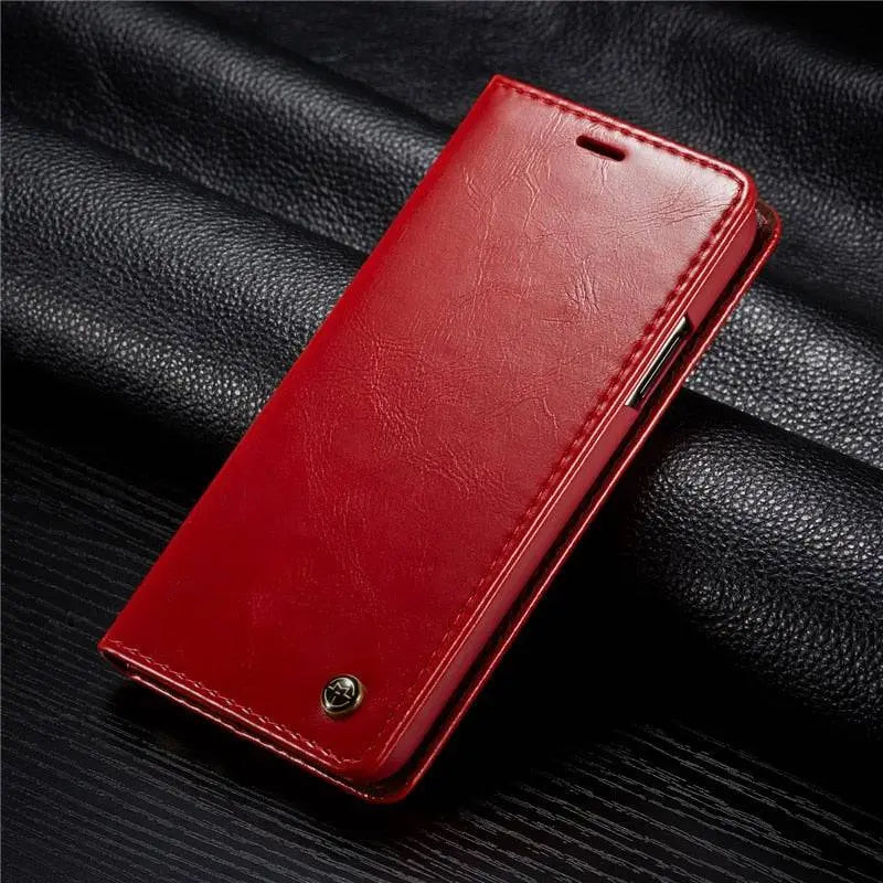 Hoesje met lederlook voor iPhone 13 - randbescherming, toegang tot knoppen